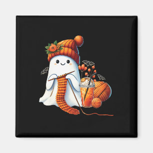 Aimant Cute Ghost Crochet Tricot Amateurs Halloween Café
