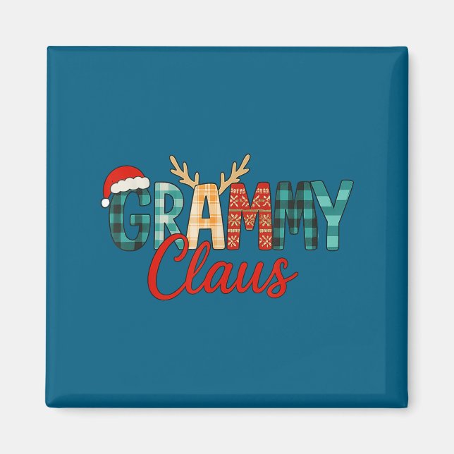 Aimant Cute Grammy Claus Christmas For Grandma Santa Hat  (Devant)