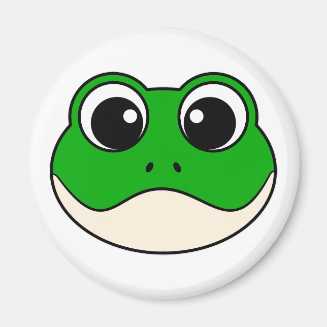 Aimant Cute grenouille souriante (Devant)