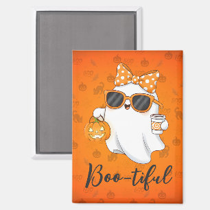 Aimant Cute Halloween Ghost Citrouille épice personnalisé