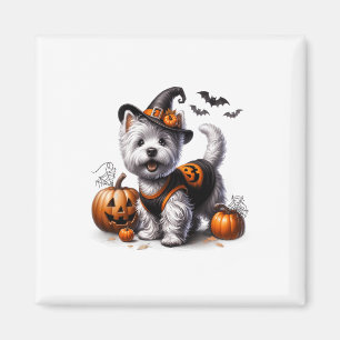 Aimant Cute Halloween Westie Tee West Terrier Chien Conce
