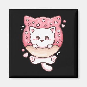 Aimant Cute Kawaii Chats Donut Anime Lover Otaku Fun Chat