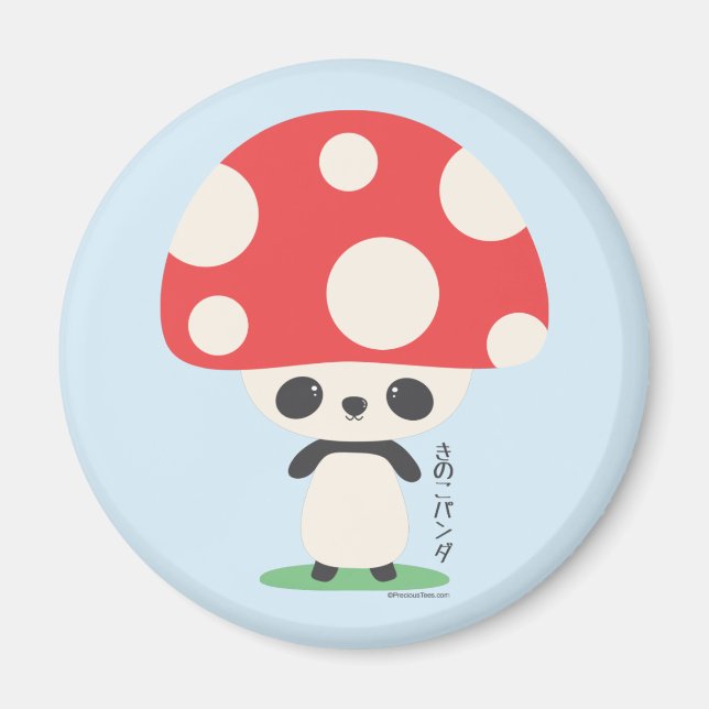 Aimant Cute Kawaii japonais Kinoko Champhroom Panda (Devant)