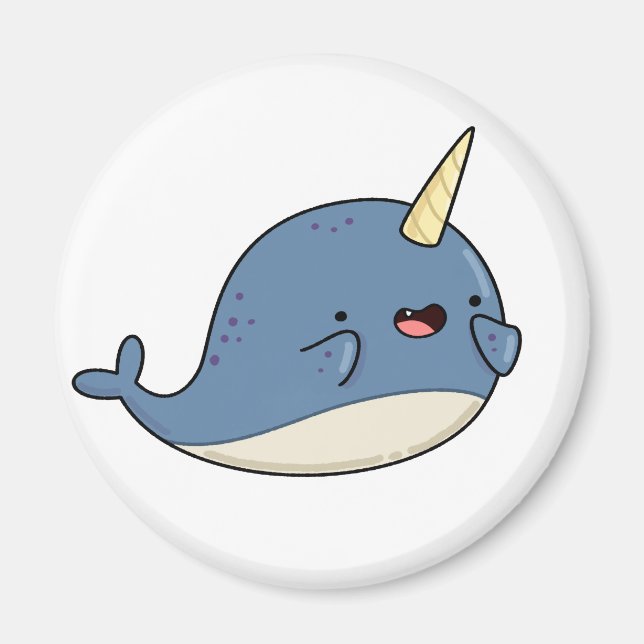 Aimant Cute Kawaii Narwhal (Devant)