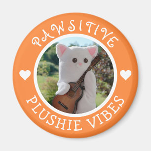 Aimant Cute Kawaii Orange Pawsitive Plushie Vibes Photo