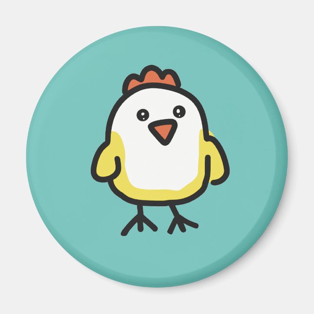 Aimant Cute Kawaii poulet au poulet (Devant)