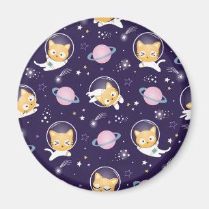 Aimant Cute Kitty Chat Astronauts Motif