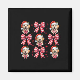 Aimant Cute Labrador Retriever Chien Red Plaid Coquette B