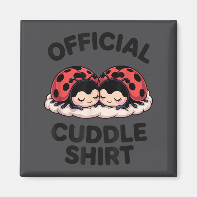 Aimant Cute Ladybug Love Cuddle  (Devant)