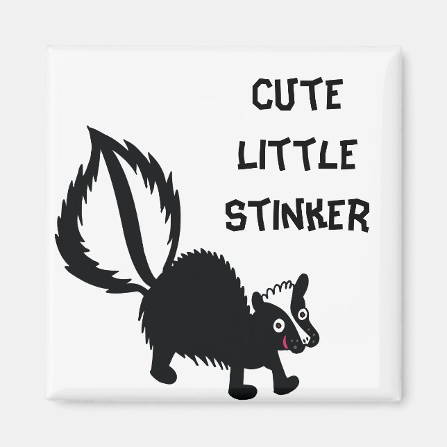 Aimant Cute Little Stinker Skunk Design d'art imprimé (Devant)