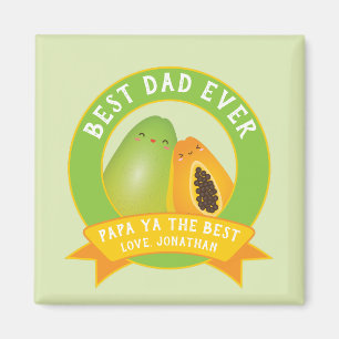 Aimant Cute Papa Ya Le Meilleur Jeu De Fruits Drôle Pour 
