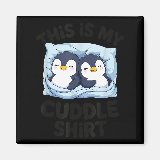 Aimant Cute Penguin Cuddle Cozy Sleep Matching Couple  (Devant)