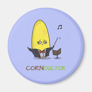 Aimant Cute Punny Conducteur de maïs cartonné
