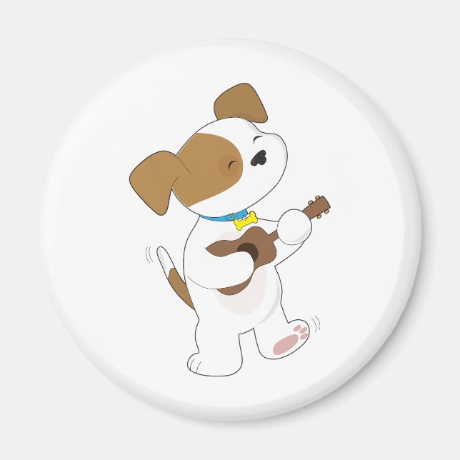 Aimant Cute Puppy Ukulele (Devant)