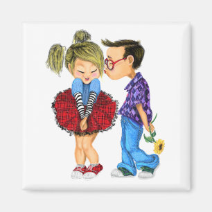 Aimant Cute Romantic Couple Love - Valentine's Day Kiss