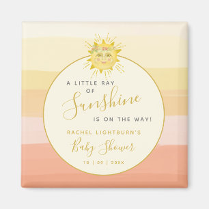 Aimant Cute rose Boho Rainbow Ray of Sunshine Baby shower