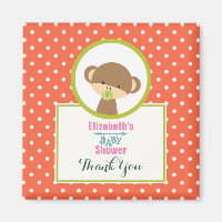 Cute Safari Baby shower de singe Merci
