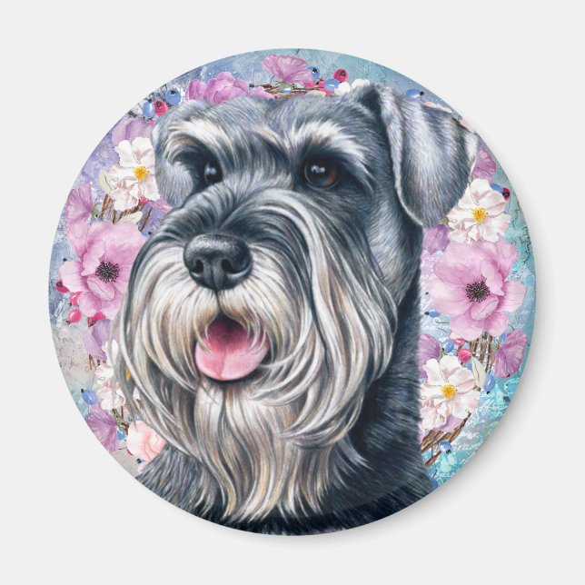 Aimant Cute Schnauzer (Devant)