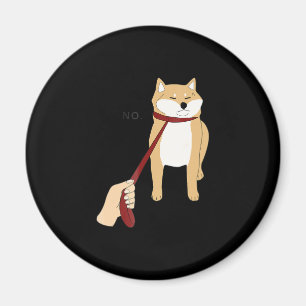 Aimant Cute shiba inu Nope chien drôle design