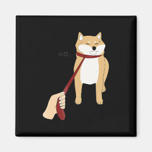 Aimant Cute shiba inu Nope chien drôle design