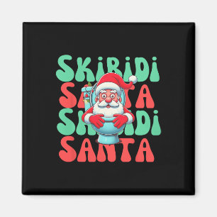 Aimant Cute Skibidi Toilet Père Noël Xmas Père Noël