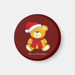 Aimant Cute Teddy Bear Père Noël
