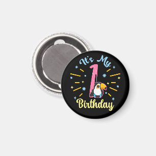 Aimant Cute Toucan 1er Anniversaire 1 An Fille de naissan