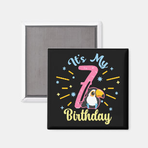 Aimant Cute Toucan 7e anniversaire 7 année fille de naiss