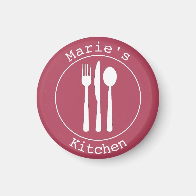 Aimant Cute Utensils Personalised Kitchen belongs to (Devant)