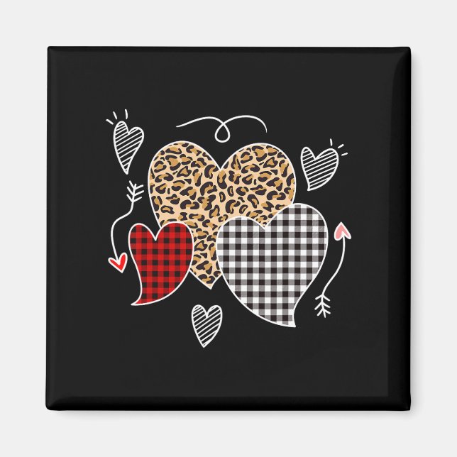 Aimant Cute Valentines Day Amour Coeurs Filles Enfants Ad (Devant)