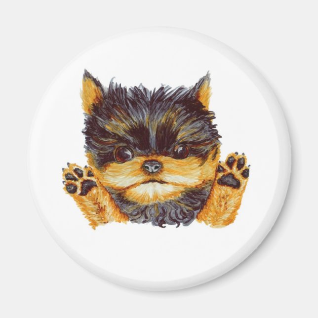 Aimant Cute Yorkie Puppy (Devant)