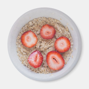 Aimant Cuvette de farine d'avoine et d'aimant de fraises