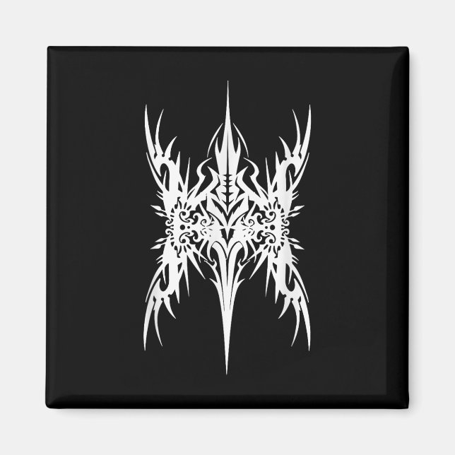 Aimant Cyber-tatouage de papillon Futuriste (Devant)