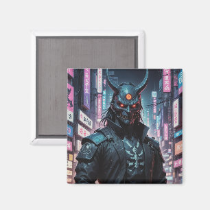 Aimant Cyberpunk Demon Samurai