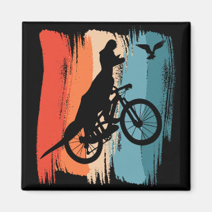 Aimant Cyclisme T-rex Dinosaure VTT Dino Riding
