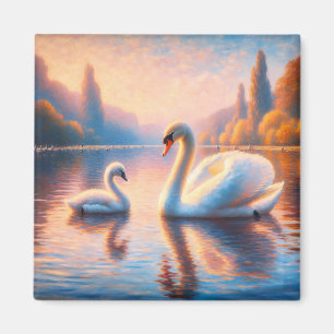 Aimant Cygnet et cygne