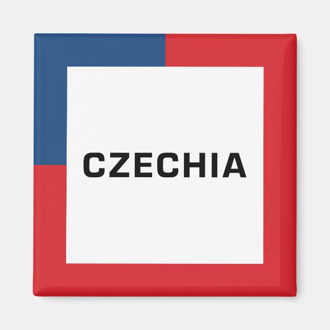 Aimant Czechia 01A - Couleurs Drapeau (Devant)