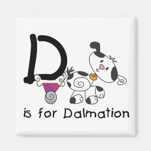 Aimant D est pour le T-shirts et les cadeaux de Dalmation
