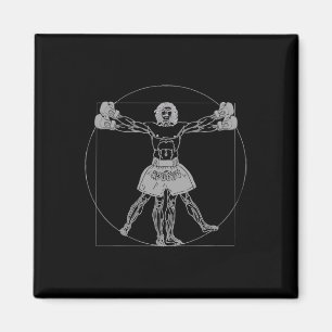 Aimant Da Vinci Homme de Vitruve Muay Thai Mma Combat de 