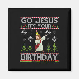 Aimant Dabbing Go Jesus C'est ton anniversaire Joyeux Noë