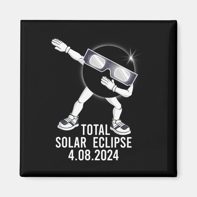Aimant Dabbing Total Solar Eclipse 04.08.2024 Fun Dab Boy (Devant)