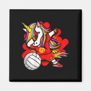 Aimant Dabbing Unicorne Kirghizistan Volleyball fans Jers