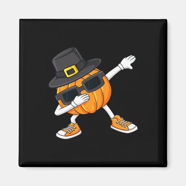 Aimant Dabing Pumkin Pilgrim Thanksgiving Day Boys Girl (Devant)