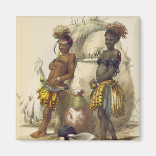 Aimant Dabiyaki et Upapazi, garçons de zoulou dans la