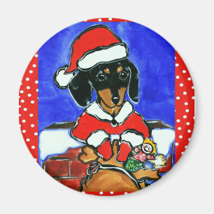 Aimant Dachshund de Noël