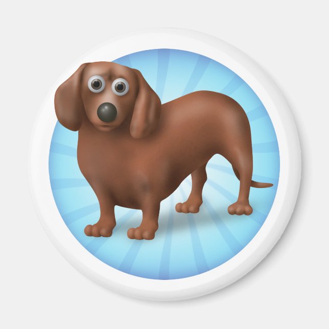 Aimant Dachshund Dessin (Devant)