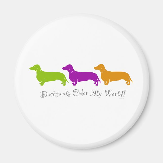 Aimant Dachshund - Doxie dessins originaux (Devant)