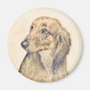 Aimant Dachshund (Longhaerien) Peinture - Art Chien origi