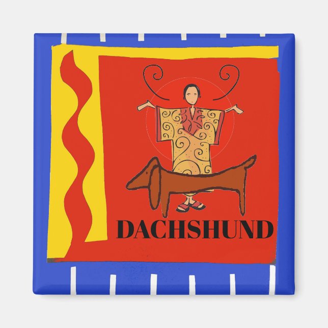 Aimant DaCHSHUND, modifier du texte (Devant)