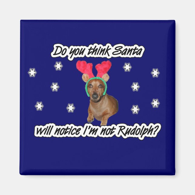 Aimant Dachshund Reindeer (Devant)